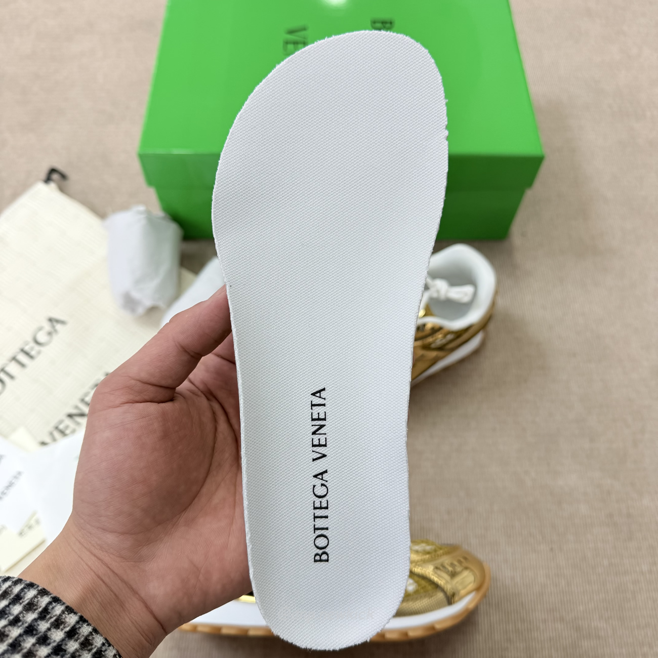 Bottega Veneta Orbit Sneaker Gold   741357 V2x40 7043 (7) - www.newkick.org